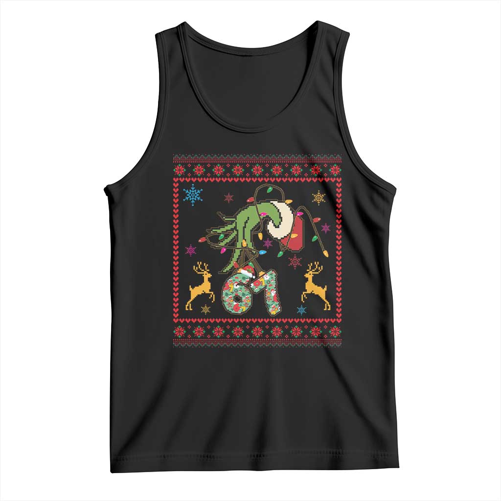Green Hand 67 Meme Ugly Sweater Tank Top Funny Holiday Gift TS12 Black Print Your Wear