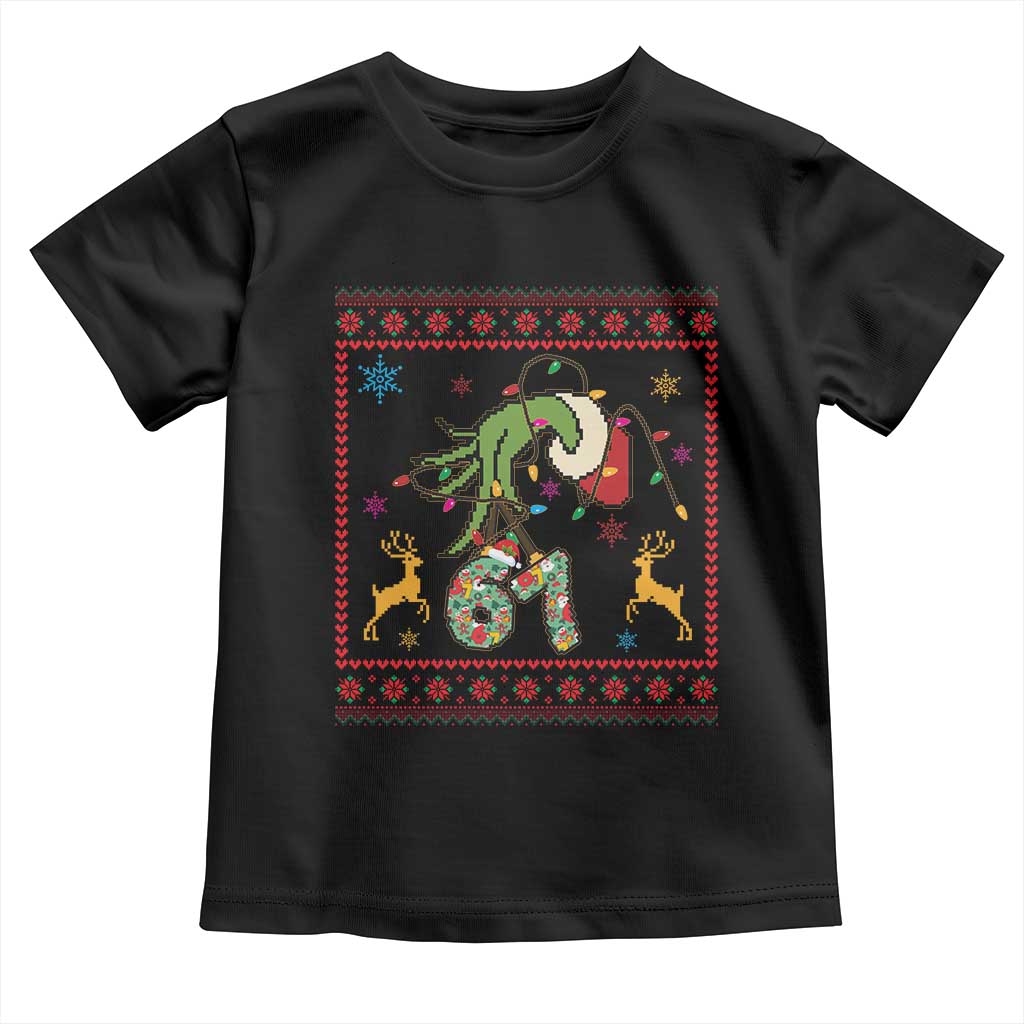 Green Hand 67 Meme Ugly Sweater Toddler T Shirt Funny Holiday Gift TS12 Black Print Your Wear