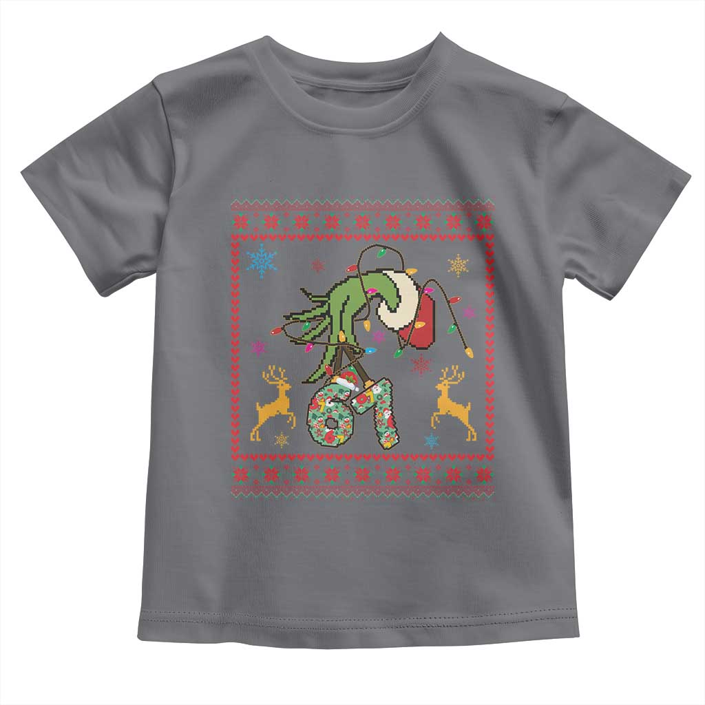 Green Hand 67 Meme Ugly Sweater Toddler T Shirt Funny Holiday Gift TS12 Charcoal Print Your Wear