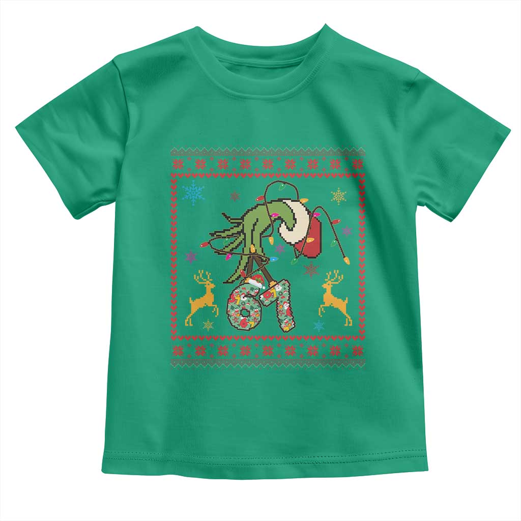 Green Hand 67 Meme Ugly Sweater Toddler T Shirt Funny Holiday Gift TS12 Irish Green Print Your Wear