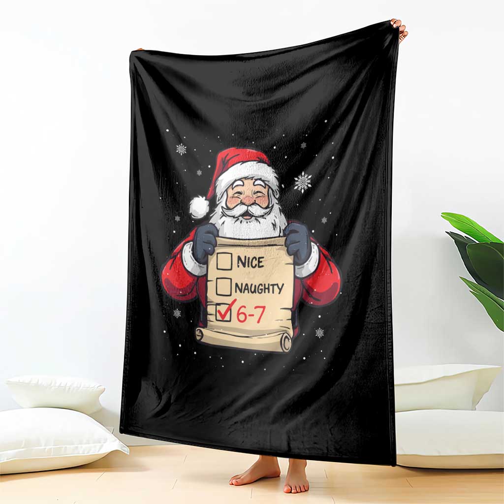 Funny Santa Six Seven Meme Throw Blanket Gen Z Christmas Gift TS12 Print Your Wear