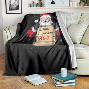 Funny Santa Six Seven Meme Throw Blanket Gen Z Christmas Gift TS12 Print Your Wear