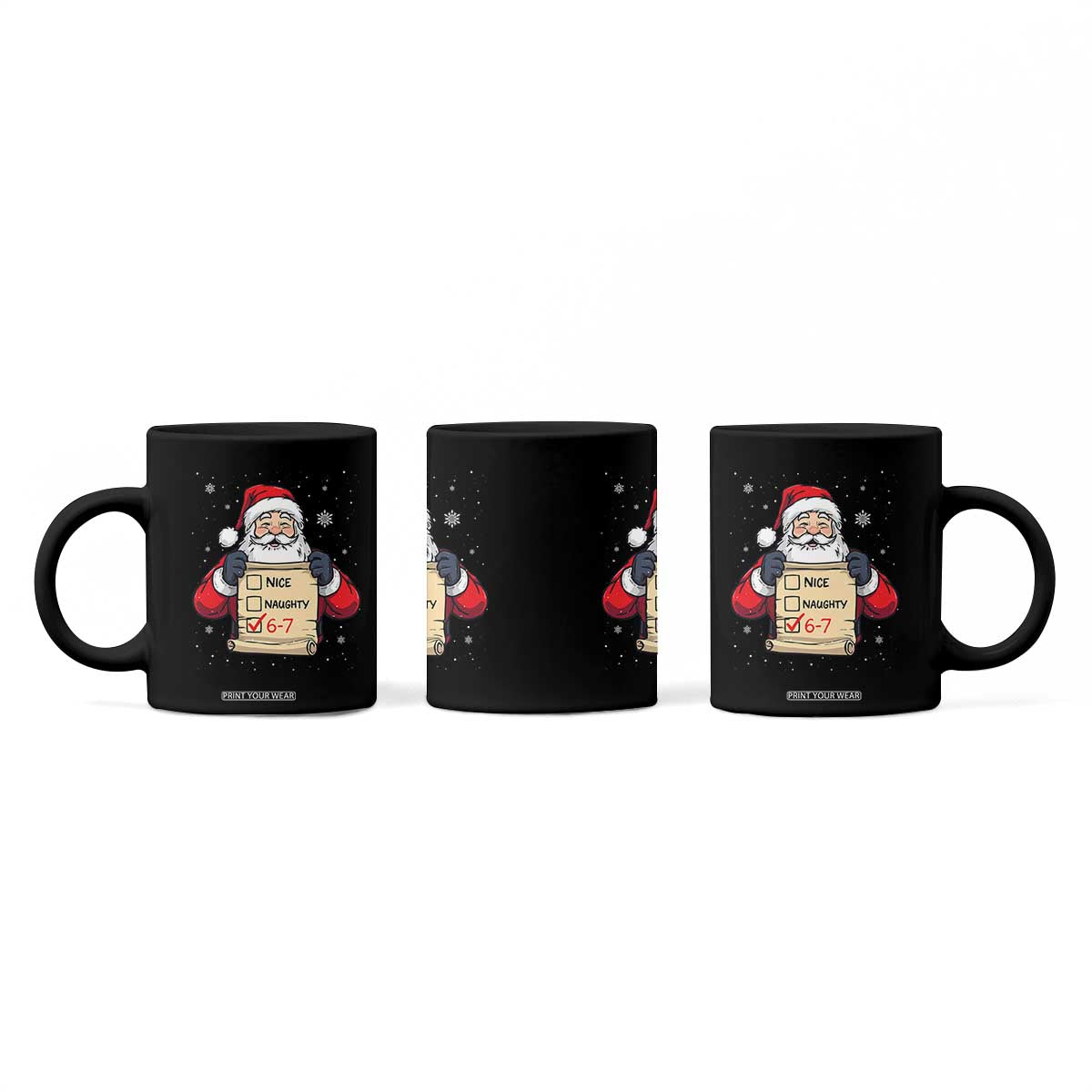 Funny Santa Six Seven Meme Coffee Mug Gen Z Christmas Gift TS12 Print Your Wear