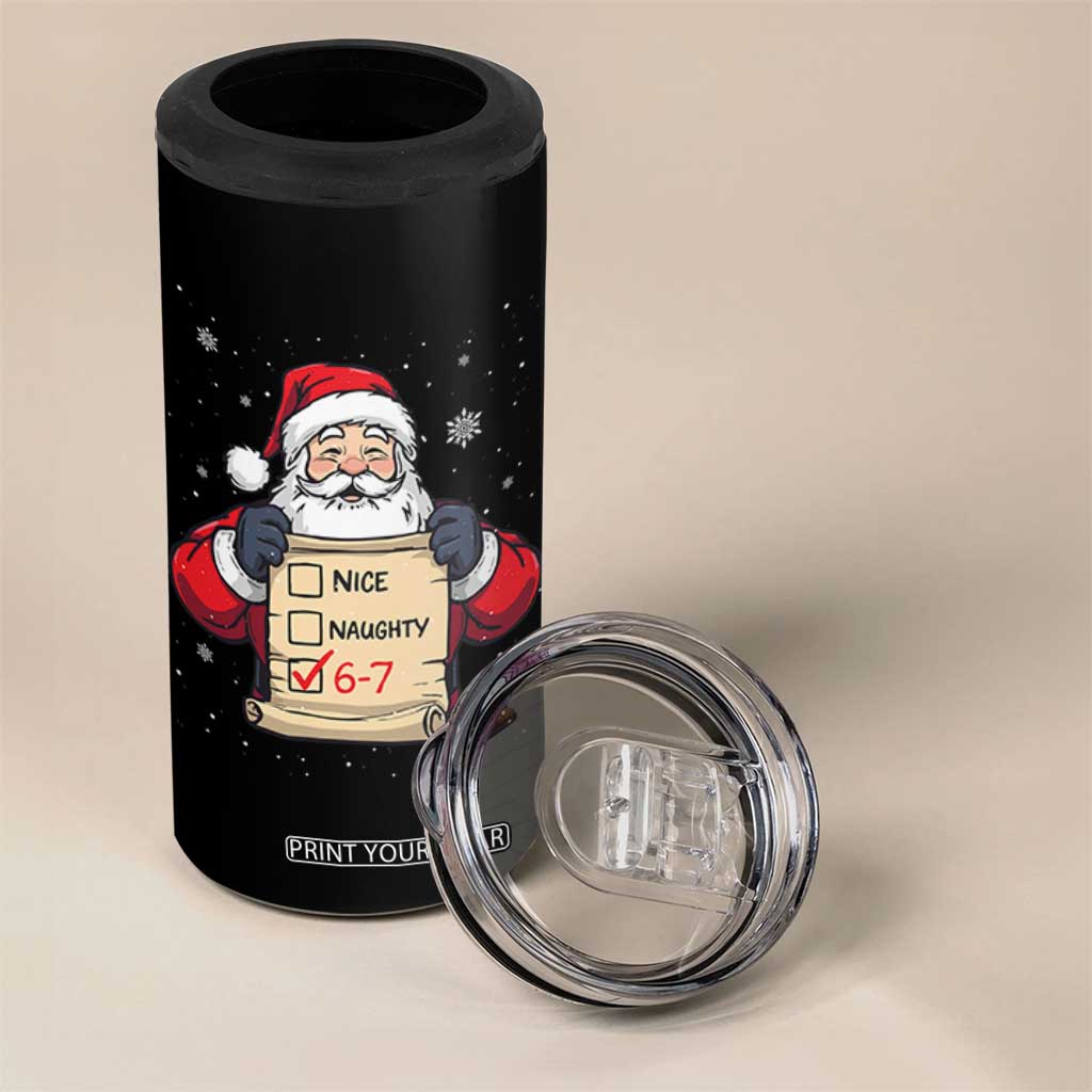 Funny Santa Six Seven Meme 4 in 1 Can Cooler Tumbler Gen Z Christmas Gift TS12 Print Your Wear