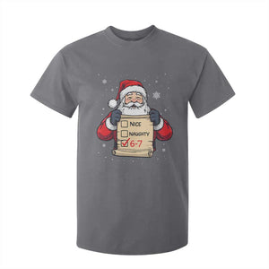 Funny Santa Six Seven Meme T Shirt For Kid Gen Z Christmas Gift TS12 Charcoal Print Your Wear