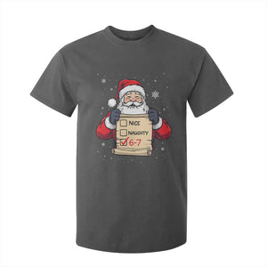 Funny Santa Six Seven Meme T Shirt For Kid Gen Z Christmas Gift TS12 Dark Heather Print Your Wear