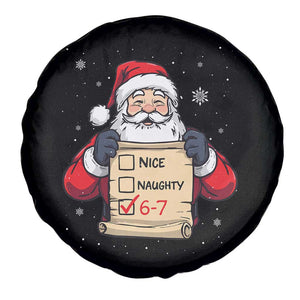 Funny Santa Six Seven Meme Spare Tire Cover Gen Z Christmas Gift TS12 Print Your Wear