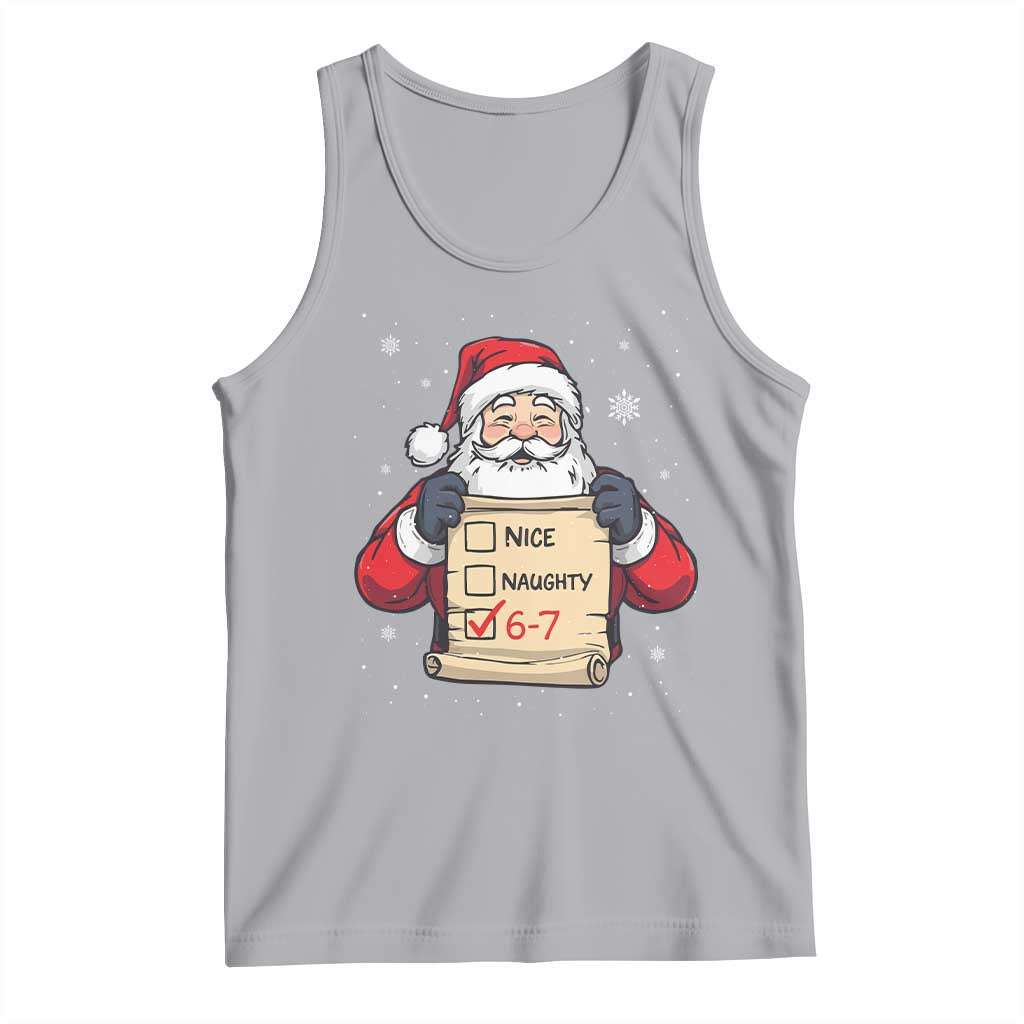 Funny Santa Six Seven Meme Tank Top Gen Z Christmas Gift TS12 Athletic Heather Print Your Wear