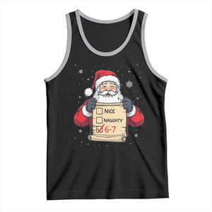Funny Santa Six Seven Meme Tank Top Gen Z Christmas Gift TS12 Black Athletic Heather Print Your Wear
