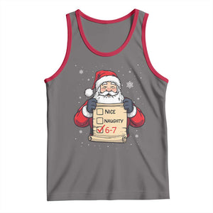 Funny Santa Six Seven Meme Tank Top Gen Z Christmas Gift TS12 Deep Heather Red Print Your Wear