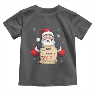Funny Santa Six Seven Meme Toddler T Shirt Gen Z Christmas Gift TS12 Dark Heather Print Your Wear