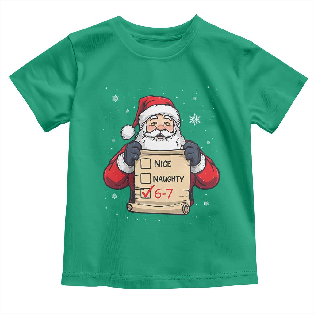 Funny Santa Six Seven Meme Toddler T Shirt Gen Z Christmas Gift TS12 Irish Green Print Your Wear