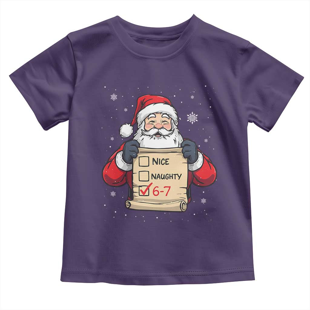 Funny Santa Six Seven Meme Toddler T Shirt Gen Z Christmas Gift TS12 Purple Print Your Wear