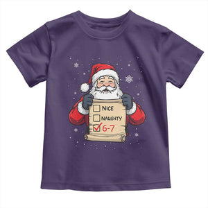 Funny Santa Six Seven Meme Toddler T Shirt Gen Z Christmas Gift TS12 Purple Print Your Wear