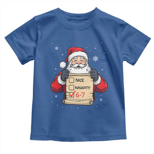 Funny Santa Six Seven Meme Toddler T Shirt Gen Z Christmas Gift TS12 Royal Blue Print Your Wear