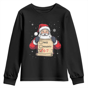 Funny Santa Six Seven Meme Youth Sweatshirt Gen Z Christmas Gift TS12 Black Print Your Wear