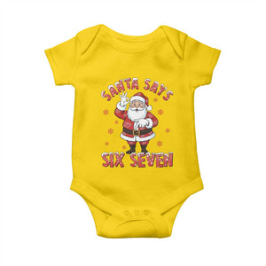 Funny Christmas Meme Gift Baby Onesie Santa Says Six Seven TS12 Daisy Print Your Wear