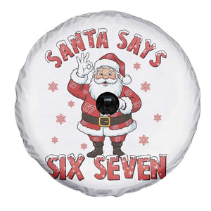 Funny Christmas Meme Gift Spare Tire Cover Santa Says Six Seven TS12 Print Your Wear