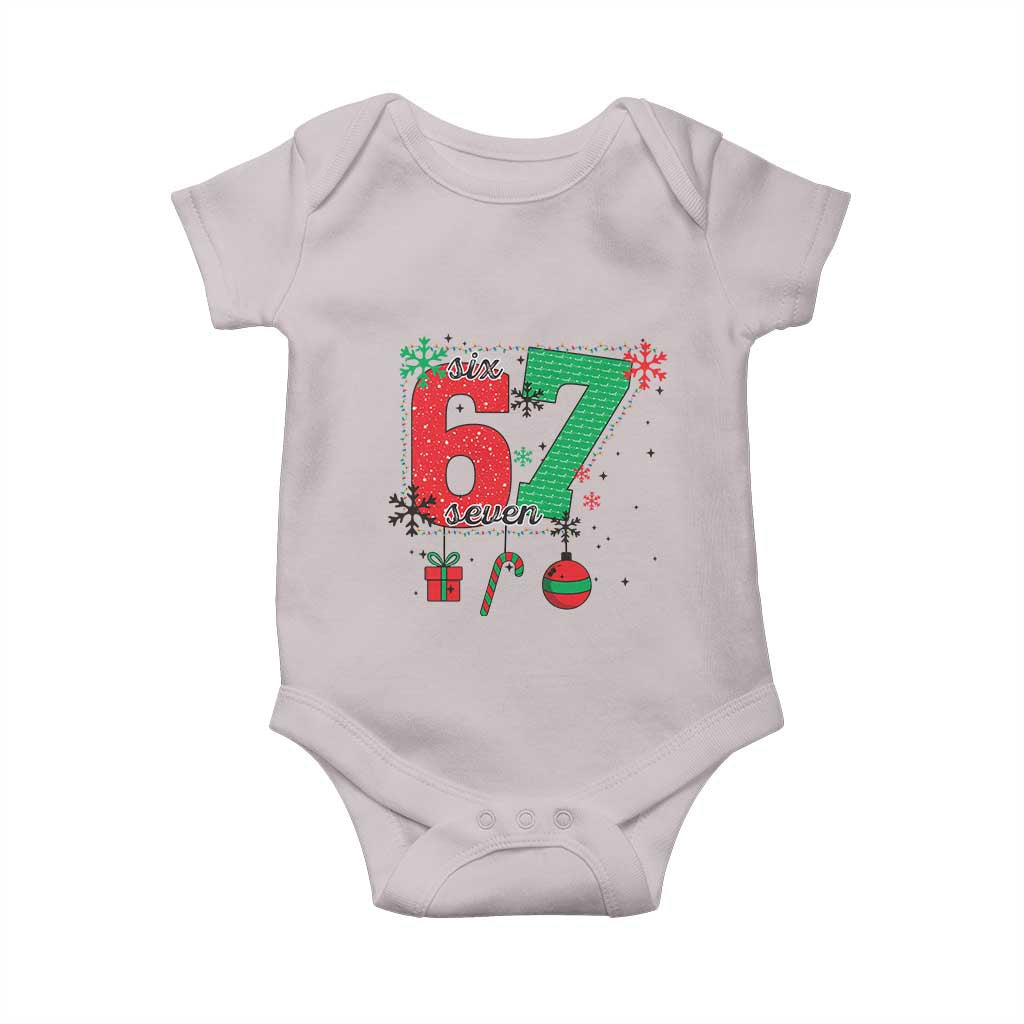 Funny Six Seven Meme Trendy TikTok Baby Onesie Christmas Gift TS12 Ice Gray Print Your Wear