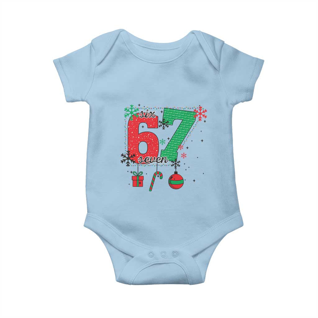 Funny Six Seven Meme Trendy TikTok Baby Onesie Christmas Gift TS12 Light Blue Print Your Wear