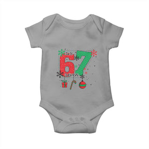 Funny Six Seven Meme Trendy TikTok Baby Onesie Christmas Gift TS12 Sport Gray Print Your Wear