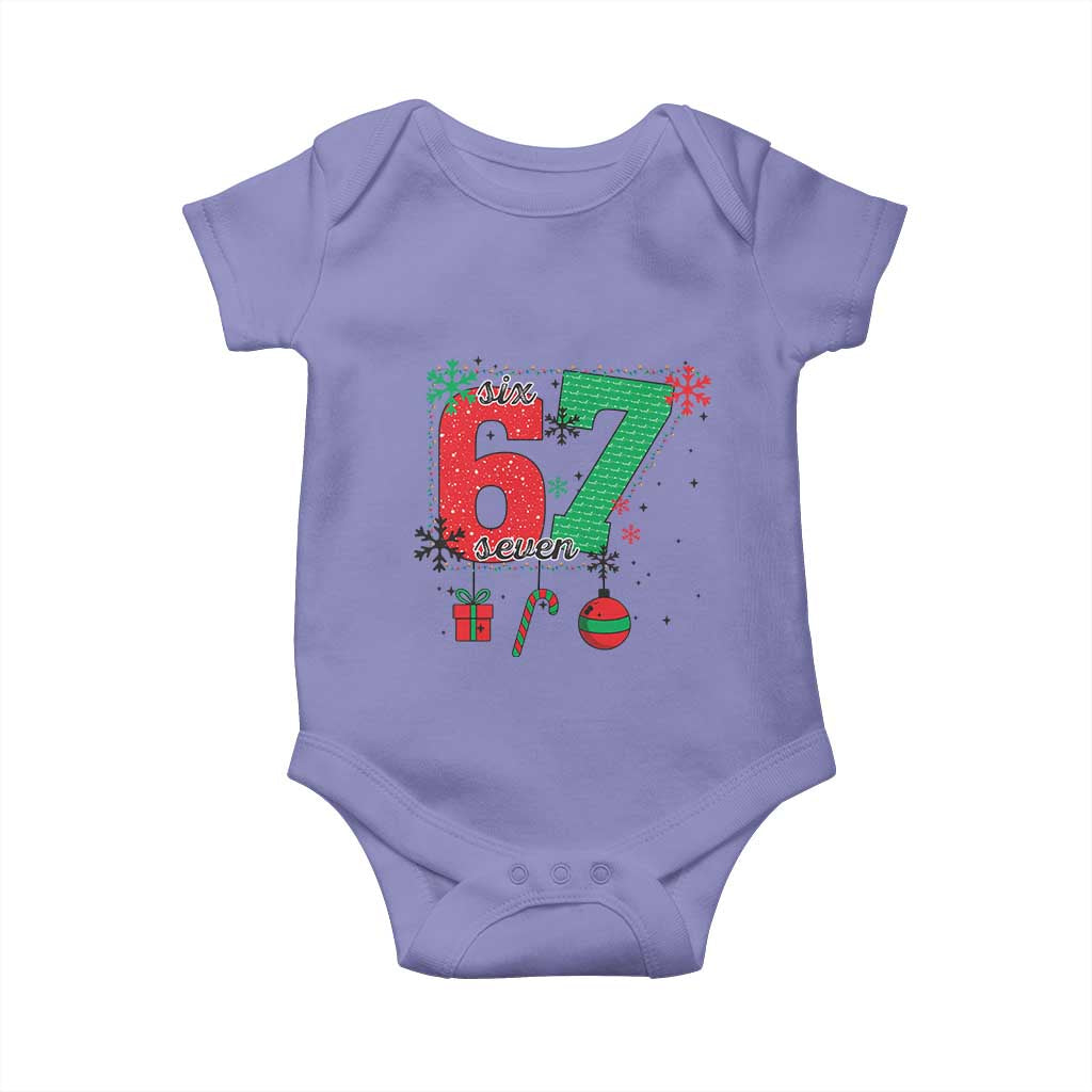 Funny Six Seven Meme Trendy TikTok Baby Onesie Christmas Gift TS12 Violet Print Your Wear