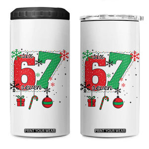 Funny Six Seven Meme Trendy TikTok 4 in 1 Can Cooler Tumbler Christmas Gift TS12 One Size: 16 oz White Print Your Wear