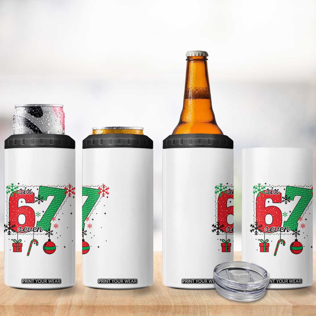 Funny Six Seven Meme Trendy TikTok 4 in 1 Can Cooler Tumbler Christmas Gift TS12 Print Your Wear