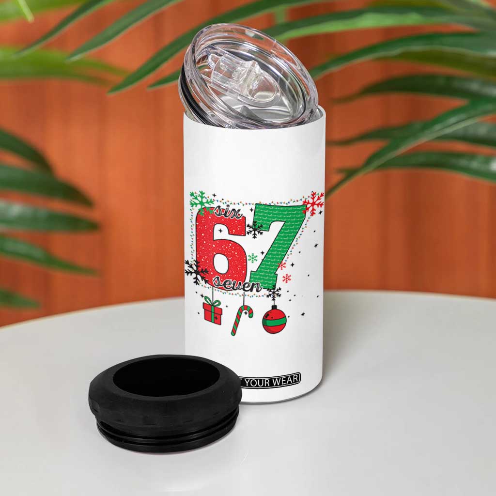 Funny Six Seven Meme Trendy TikTok 4 in 1 Can Cooler Tumbler Christmas Gift TS12 Print Your Wear