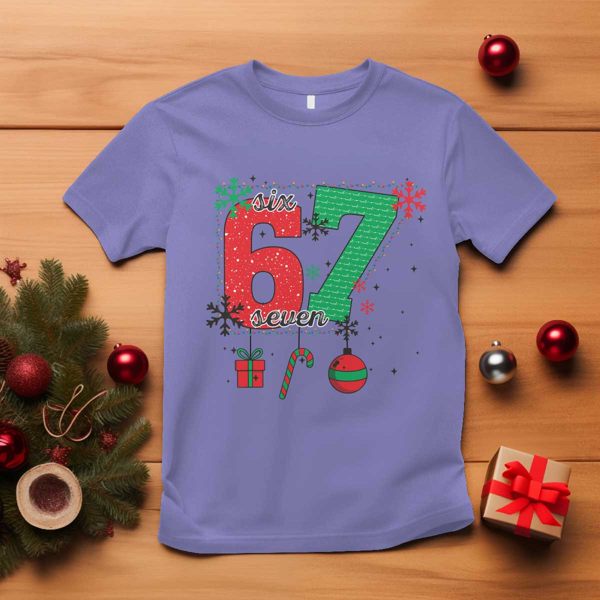 Funny Six Seven Meme Trendy TikTok T Shirt Christmas Gift TS12 Violet Print Your Wear