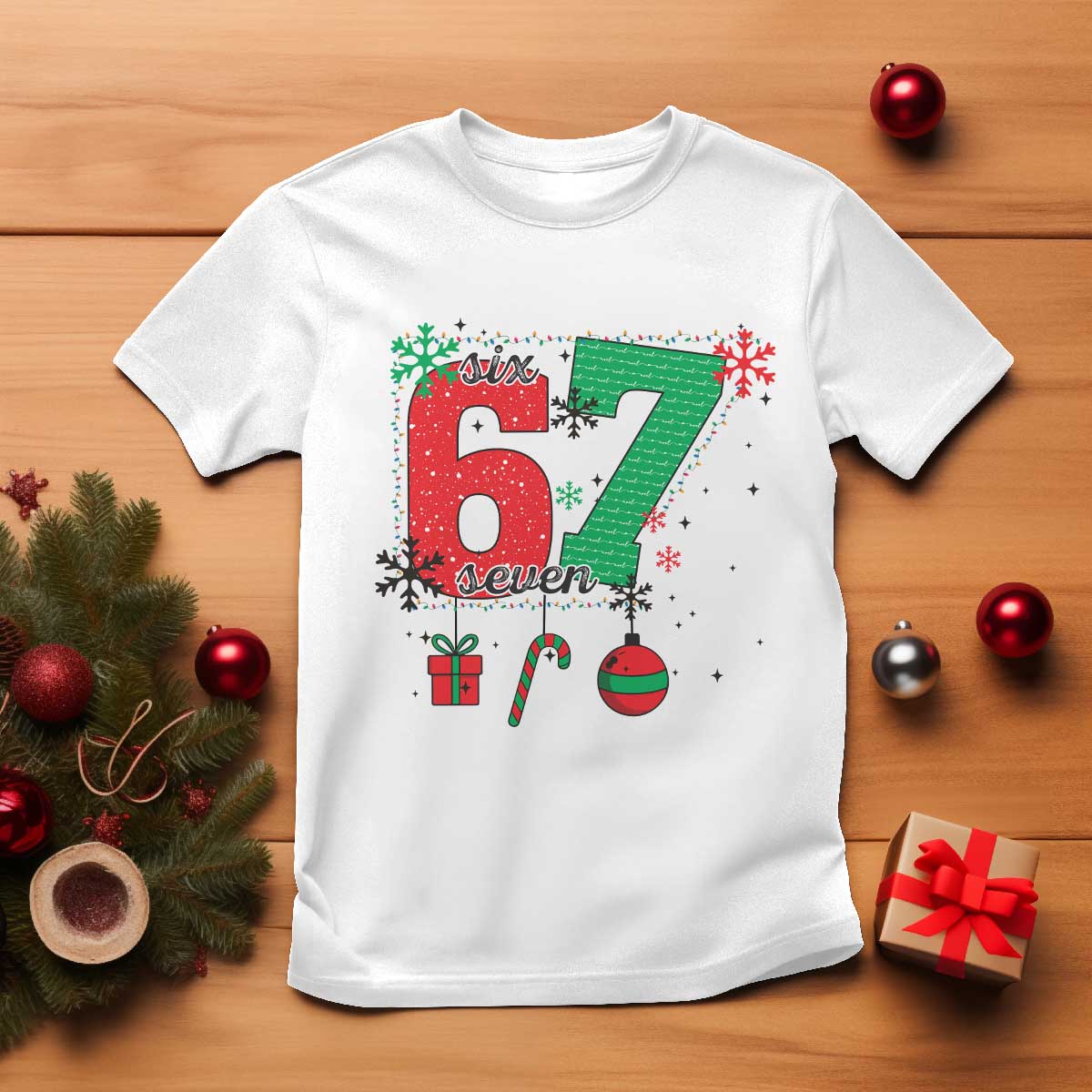 Funny Six Seven Meme Trendy TikTok T Shirt Christmas Gift TS12 White Print Your Wear
