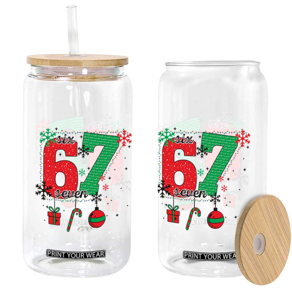 Funny Six Seven Meme Trendy TikTok Glass Can Christmas Gift TS12 Print Your Wear