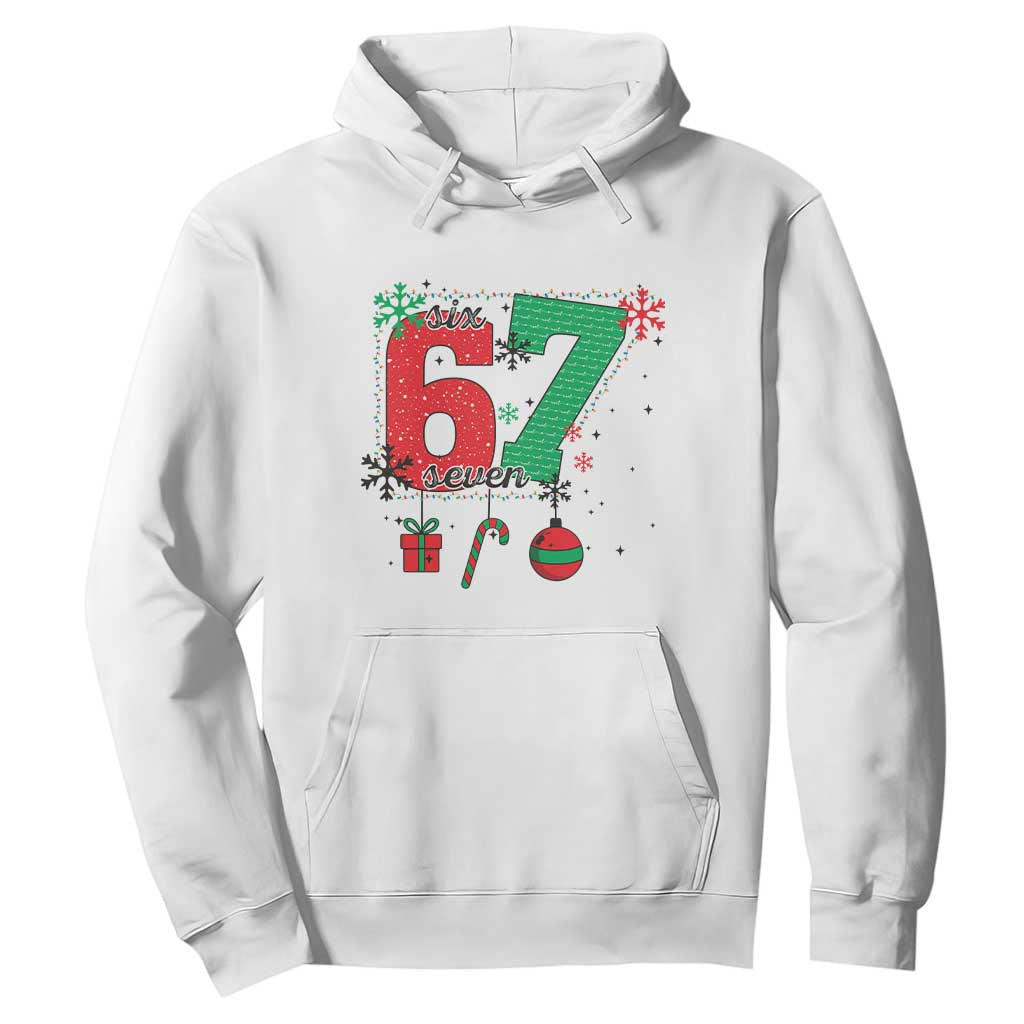 Funny Six Seven Meme Trendy TikTok Hoodie Christmas Gift TS12 White Print Your Wear