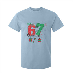 Funny Six Seven Meme Trendy TikTok T Shirt For Kid Christmas Gift TS12 Light Blue Print Your Wear