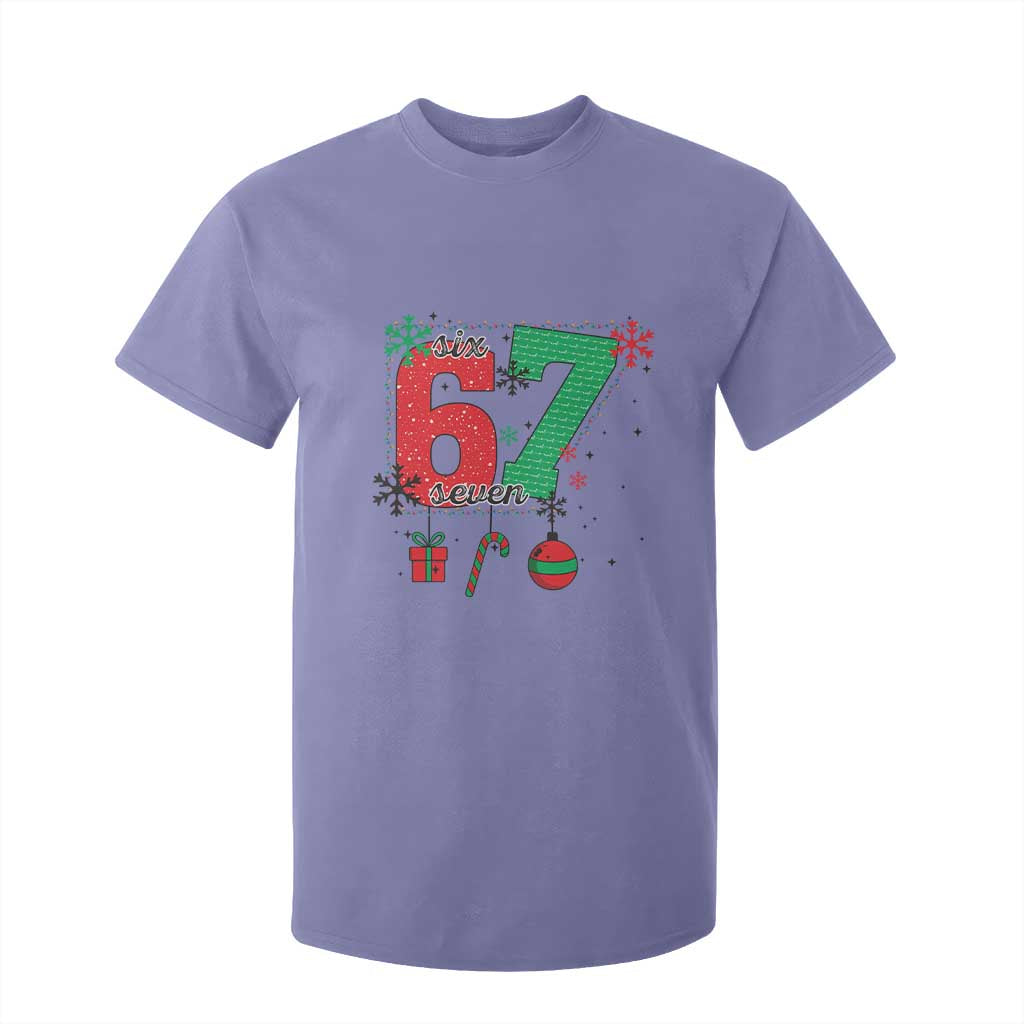 Funny Six Seven Meme Trendy TikTok T Shirt For Kid Christmas Gift TS12 Violet Print Your Wear