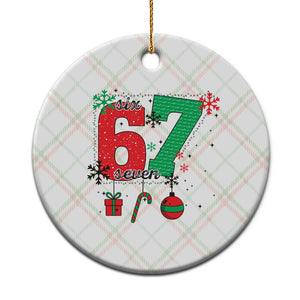 Funny Six Seven Meme Trendy TikTok Ceramic Ornament Christmas Gift TS12 1pc Christmas Plaid Print Your Wear