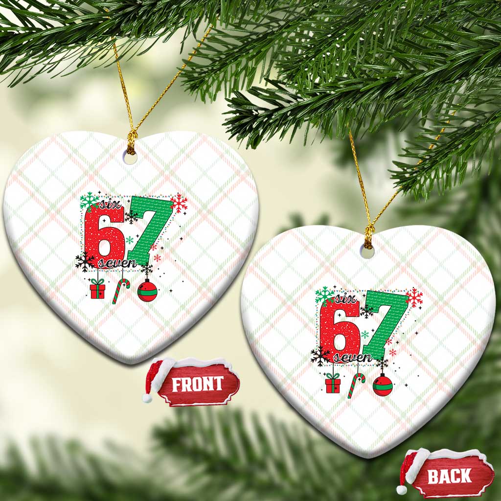 Funny Six Seven Meme Trendy TikTok Ceramic Ornament Christmas Gift TS12 Print Your Wear