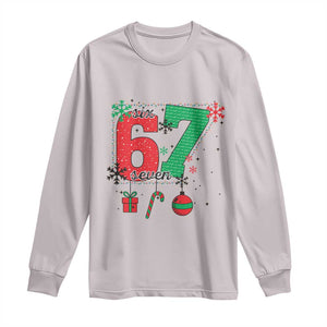 Funny Six Seven Meme Trendy TikTok Long Sleeve Shirt Christmas Gift TS12 Ice Gray Print Your Wear