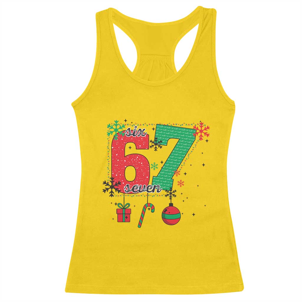 Funny Six Seven Meme Trendy TikTok Racerback Tank Top Christmas Gift TS12 Daisy Print Your Wear