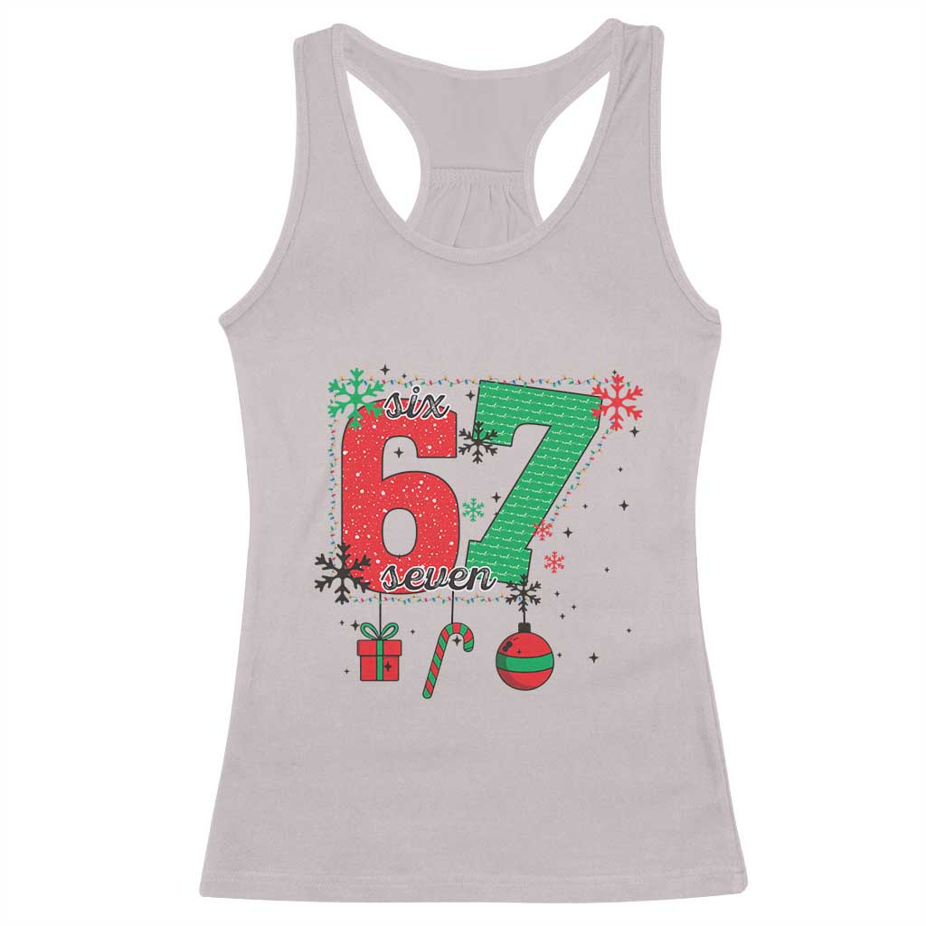 Funny Six Seven Meme Trendy TikTok Racerback Tank Top Christmas Gift TS12 Ice Gray Print Your Wear