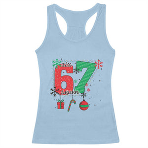 Funny Six Seven Meme Trendy TikTok Racerback Tank Top Christmas Gift TS12 Light Blue Print Your Wear