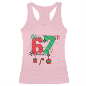 Funny Six Seven Meme Trendy TikTok Racerback Tank Top Christmas Gift TS12 Light Pink Print Your Wear