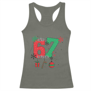 Funny Six Seven Meme Trendy TikTok Racerback Tank Top Christmas Gift TS12 Military Green Print Your Wear