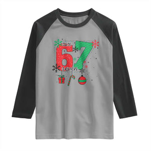 Funny Six Seven Meme Trendy TikTok Raglan Shirt Christmas Gift TS12 Sport Gray Black Print Your Wear