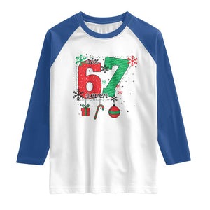 Funny Six Seven Meme Trendy TikTok Raglan Shirt Christmas Gift TS12 White Royal Print Your Wear