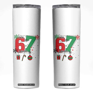 Funny Six Seven Meme Trendy TikTok Skinny Tumbler Christmas Gift TS12 White Print Your Wear