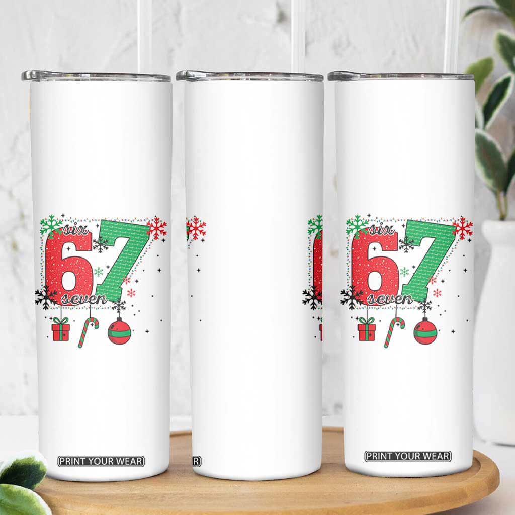 Funny Six Seven Meme Trendy TikTok Skinny Tumbler Christmas Gift TS12 Print Your Wear