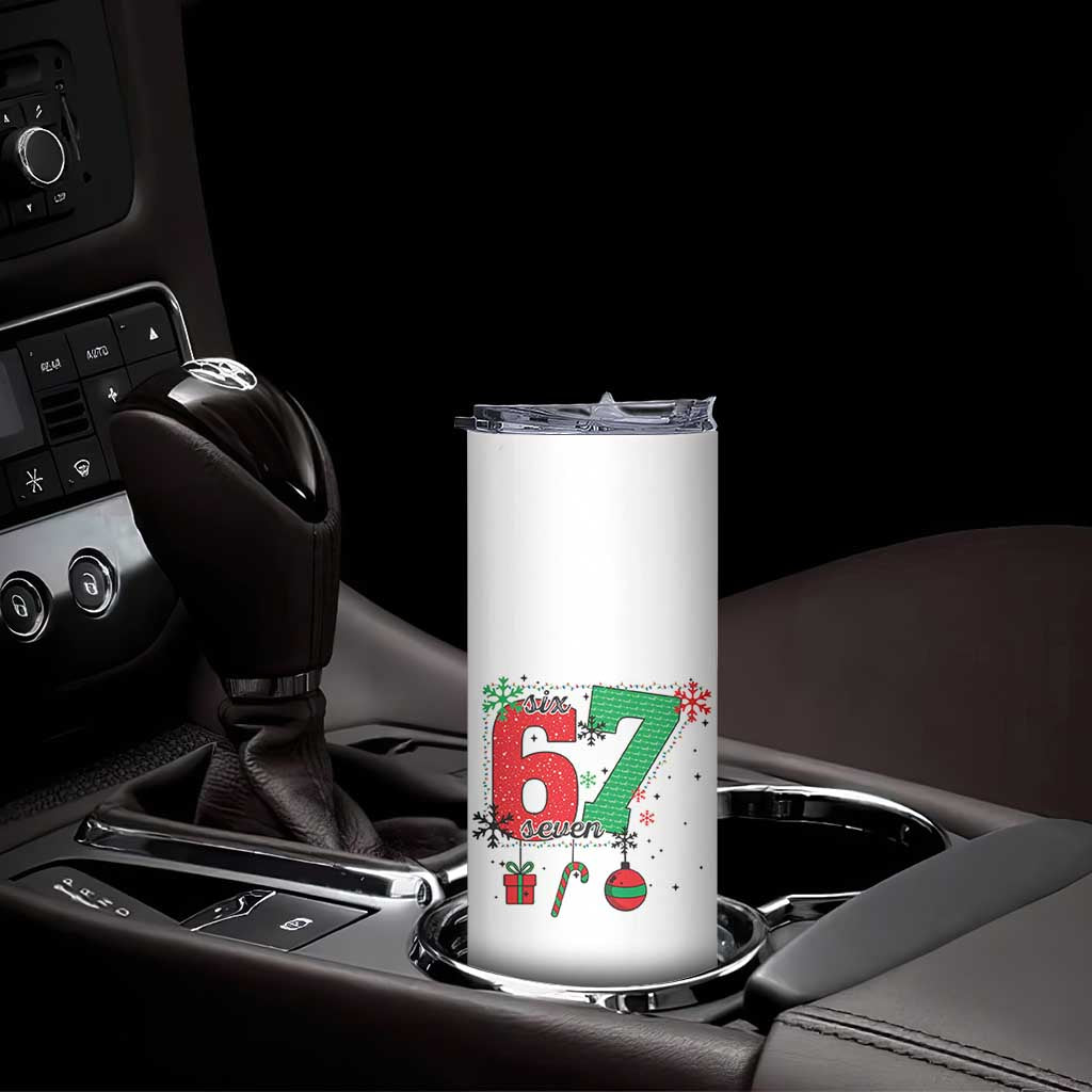 Funny Six Seven Meme Trendy TikTok Skinny Tumbler Christmas Gift TS12 Print Your Wear