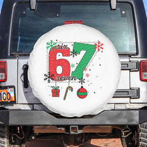 Funny Six Seven Meme Trendy TikTok Spare Tire Cover Christmas Gift TS12 No hole White Print Your Wear