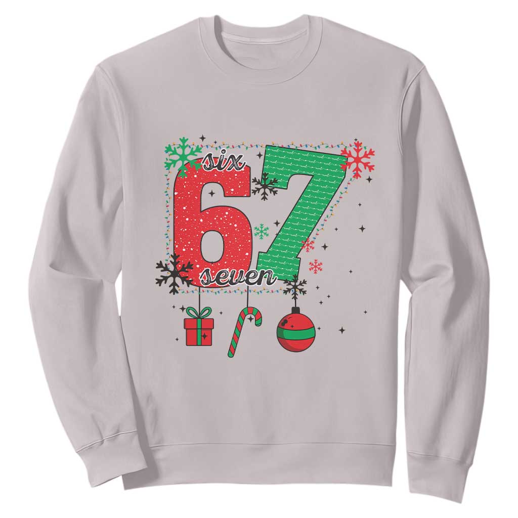 Funny Six Seven Meme Trendy TikTok Sweatshirt Christmas Gift TS12 Ice Gray Print Your Wear